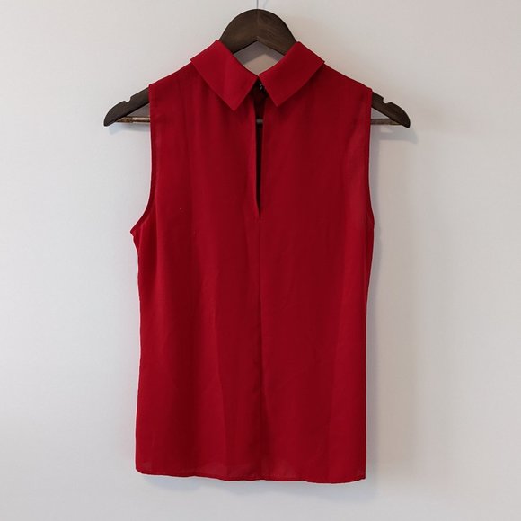 NWT Red Sleeveless Blouse - Picture 2 of 5